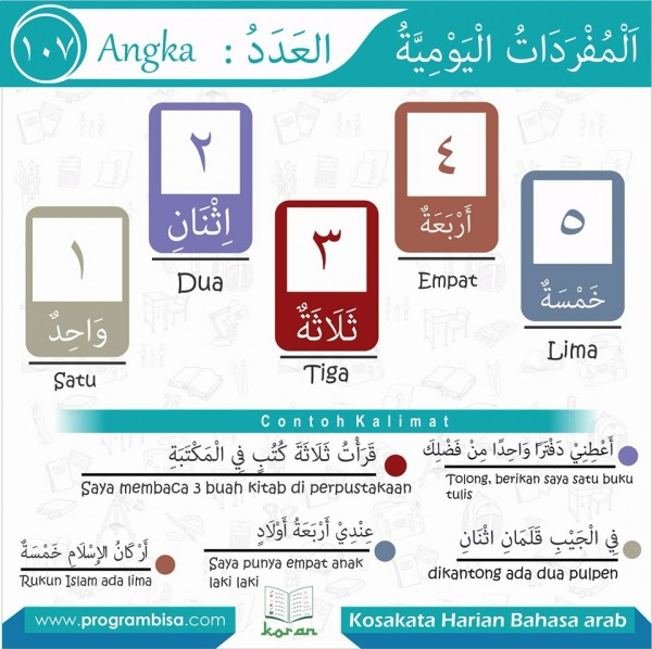 kosa kata harian bahasa arab 107